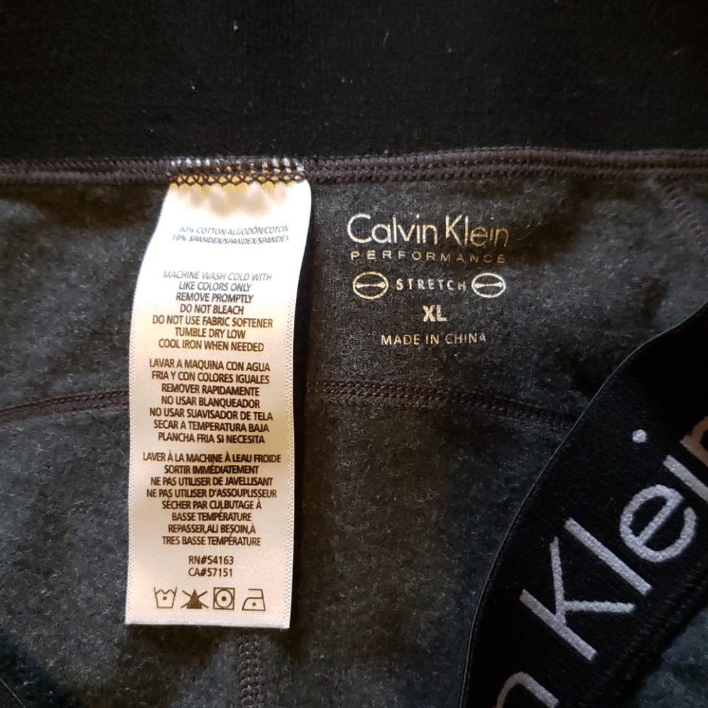 Calvin Klein Grey Performance Capri Leggings Xl - image 3